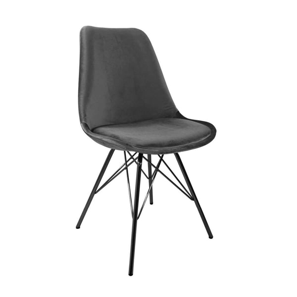 Chaise Velours Gris Foncé Moderne Confort Durable Premium | NOVA