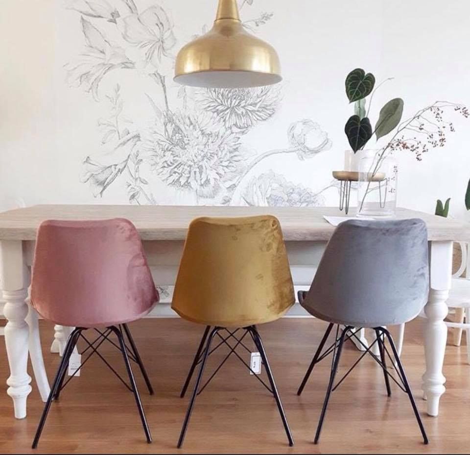 Chaise Velours Gris Ultra Confort Moderne et Élégante | NOVA - Designix