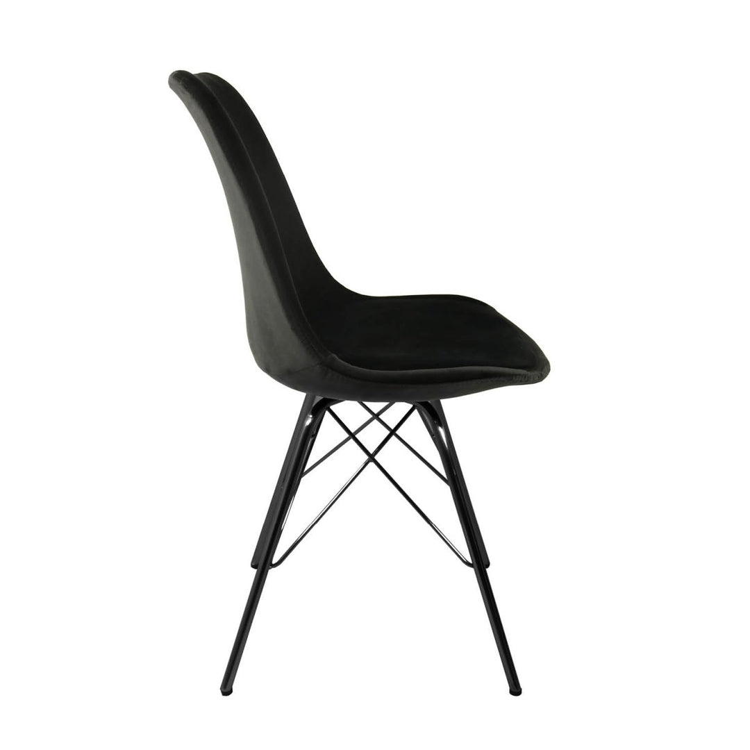 Chaise Velours Noir Moderne Siège Confort Premium | LUXA - Designix