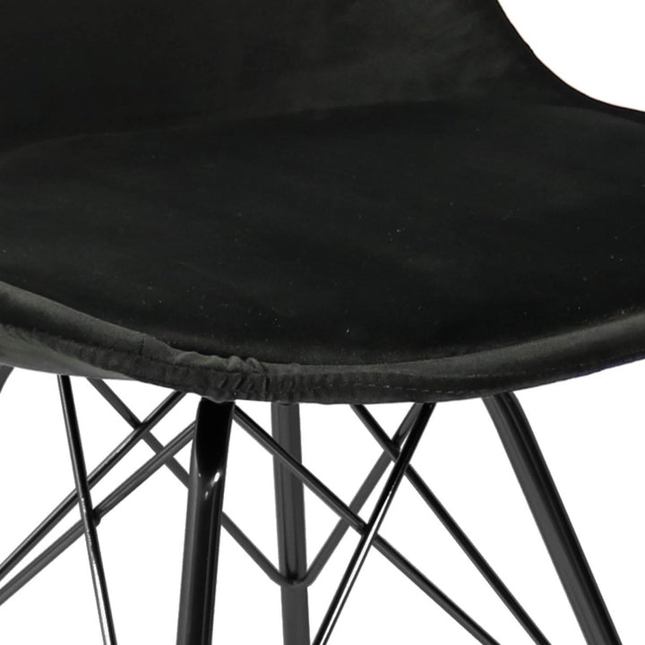 Chaise Velours Noir Moderne Siège Confort Premium | LUXA - Designix