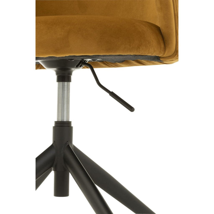 Chaise Velours Ocre Pivotante Ajustable | Zila - Designix Chaises