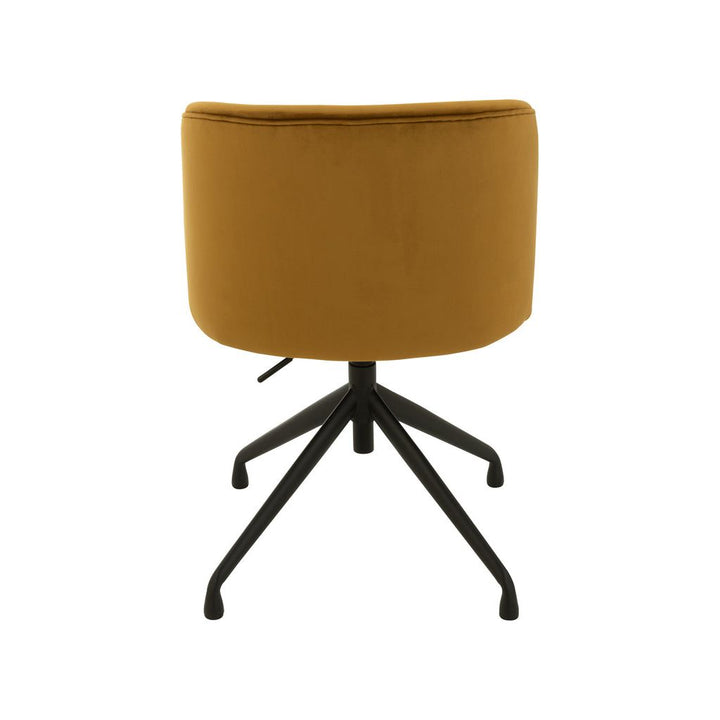 Chaise Velours Ocre Pivotante Ajustable | Zila - Designix Chaises