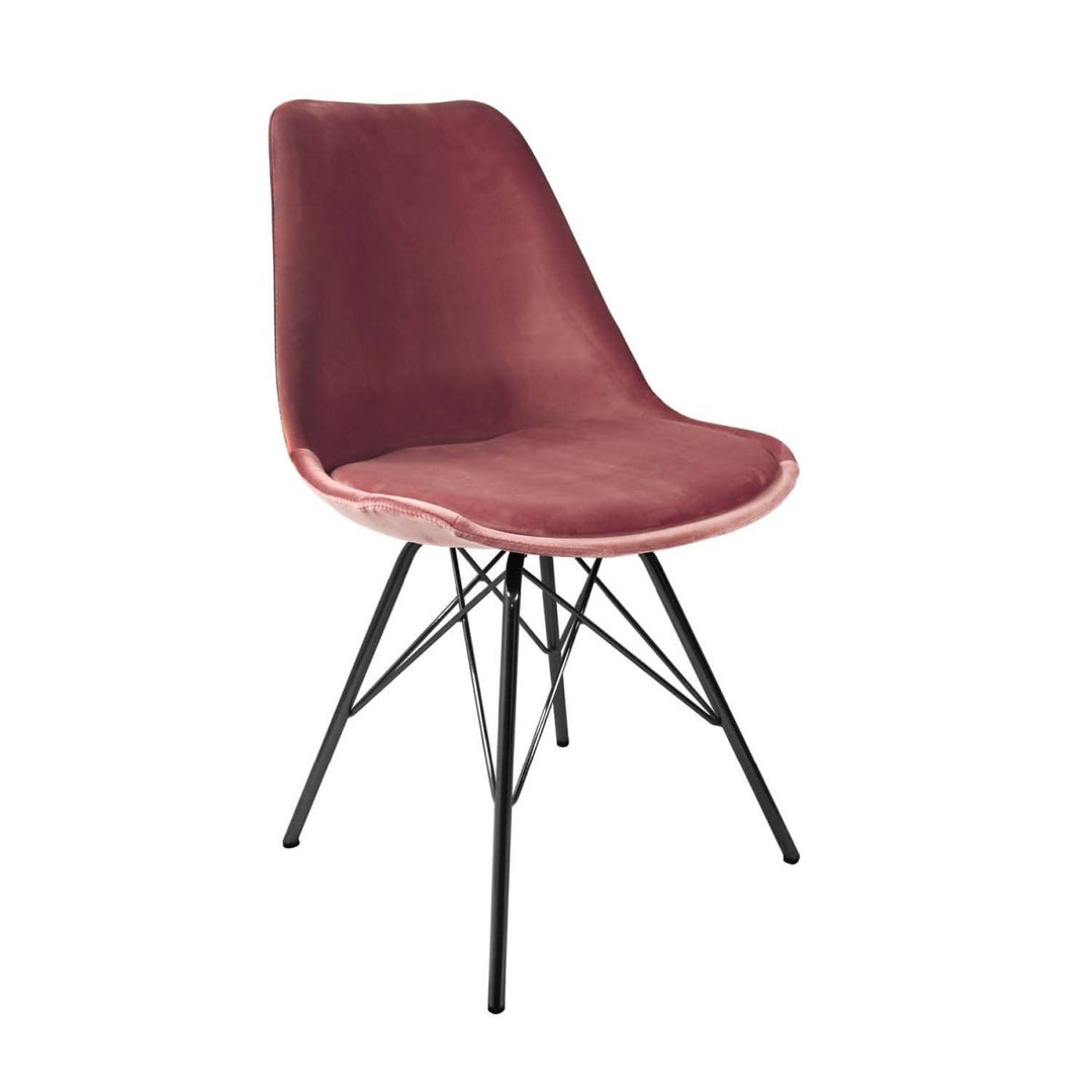 Chaise Velours Rose Confort Moderne pour Salle à Manger et Bureaux | Nova - Designix