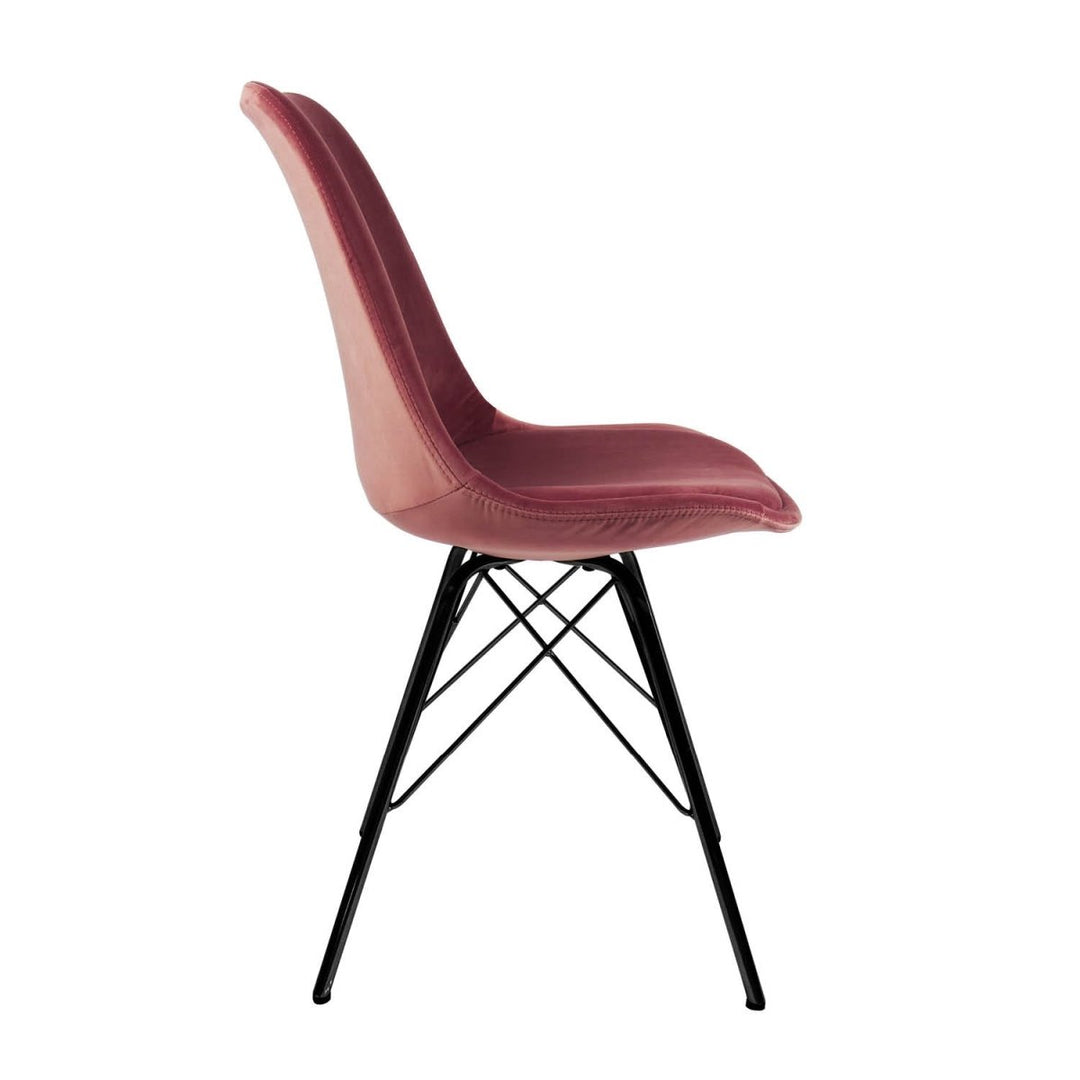 Chaise Velours Rose Confort Moderne pour Salle à Manger et Bureaux | Nova - Designix