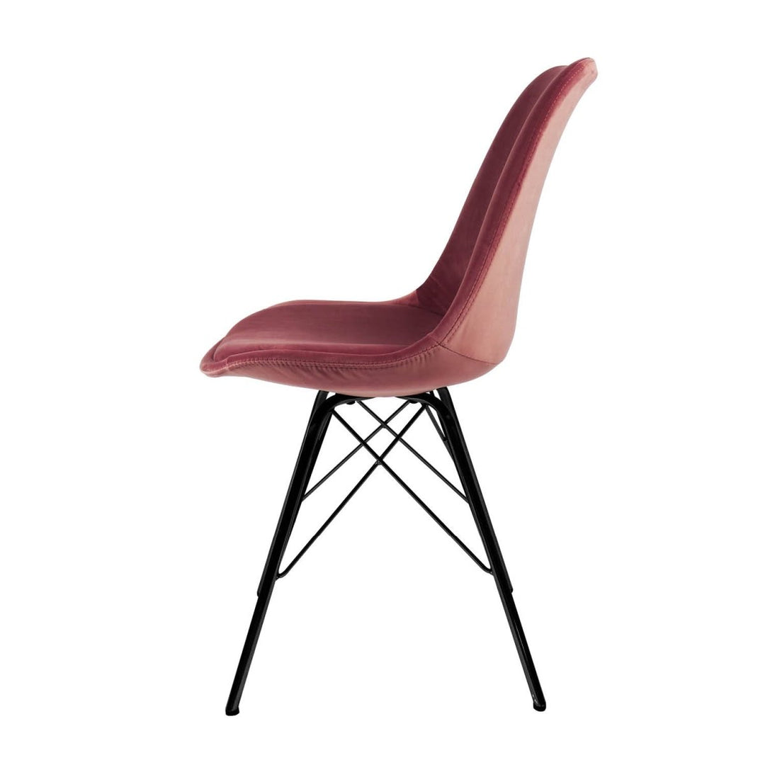 Chaise Velours Rose Confort Moderne pour Salle à Manger et Bureaux | Nova - Designix