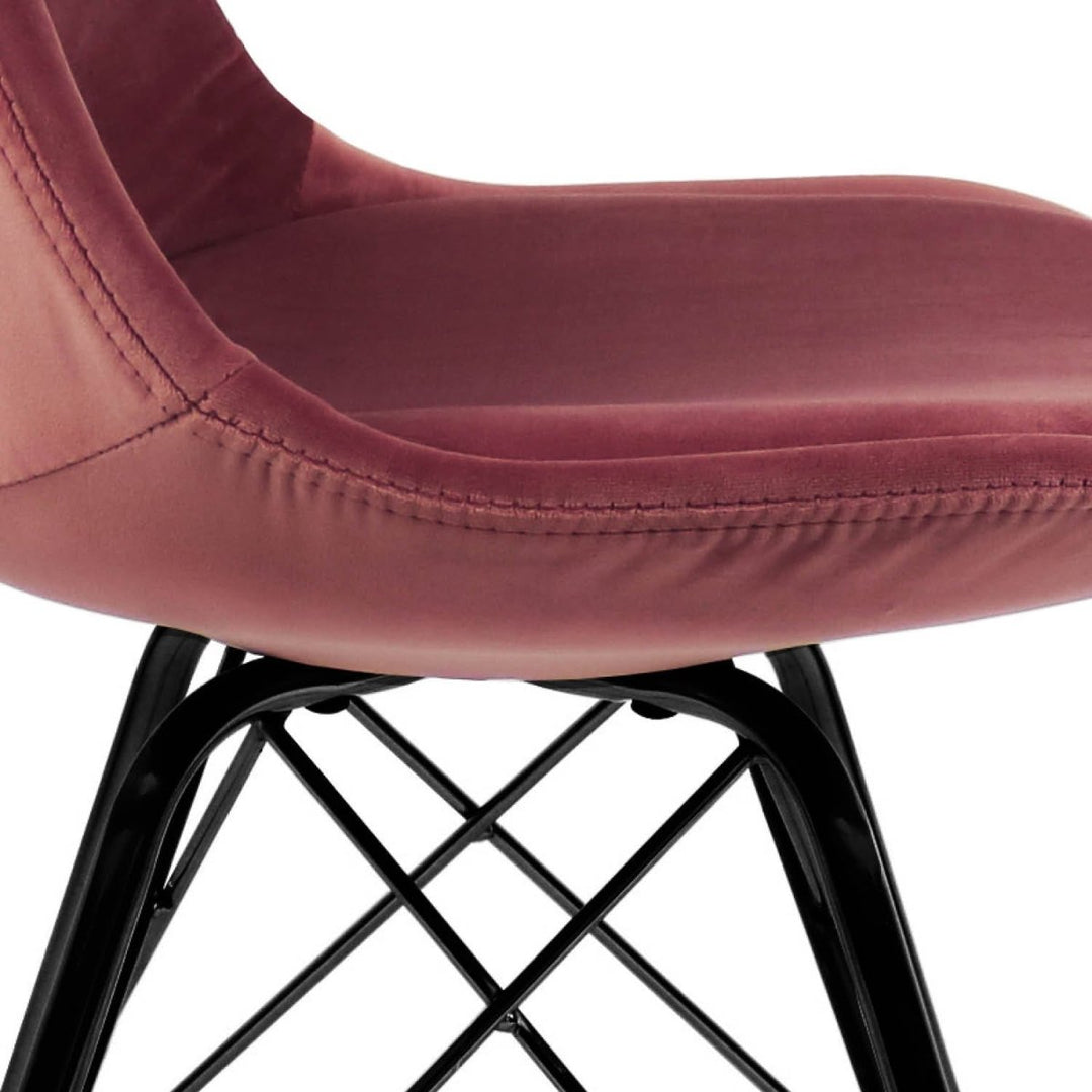 Chaise Velours Rose Confort Moderne pour Salle à Manger et Bureaux | Nova - Designix