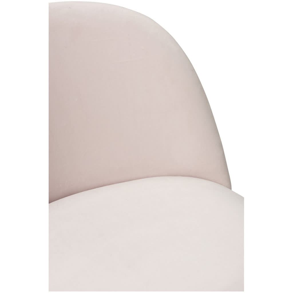 Chaise Velours Rose Pale Design Moderne | Yale - Designix Chaises