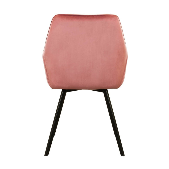 Chaise Velours Rose Salle À Manger Moderne Confort | NOVA - Designix
