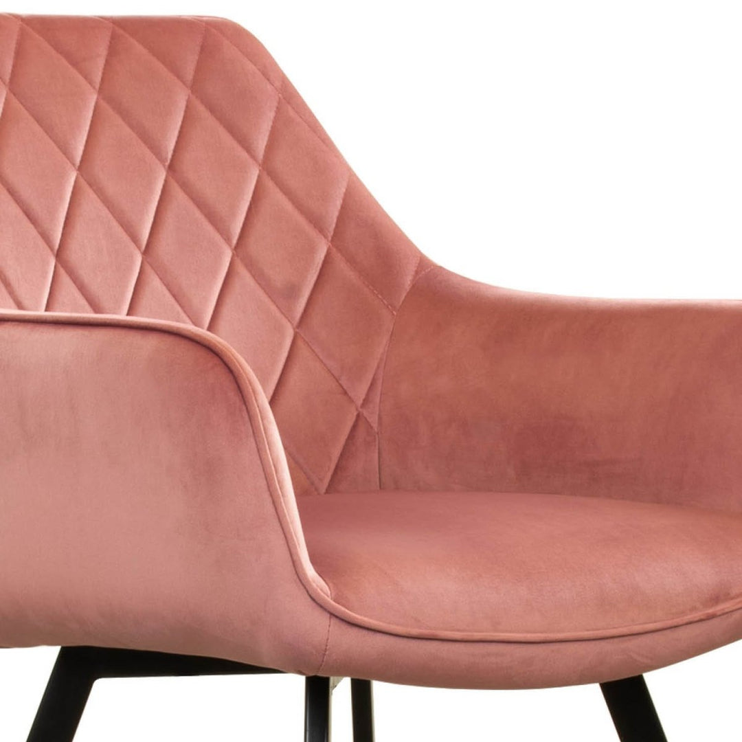 Chaise Velours Rose Salle À Manger Moderne Confort | NOVA - Designix