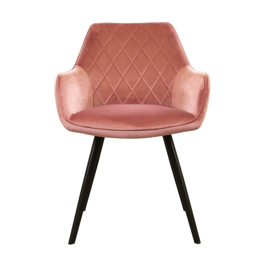 Chaise Velours Rose Salle À Manger Moderne Confort | NOVA - Designix