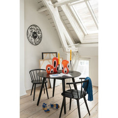 Chaise Vintage Noir en Bois | Dila