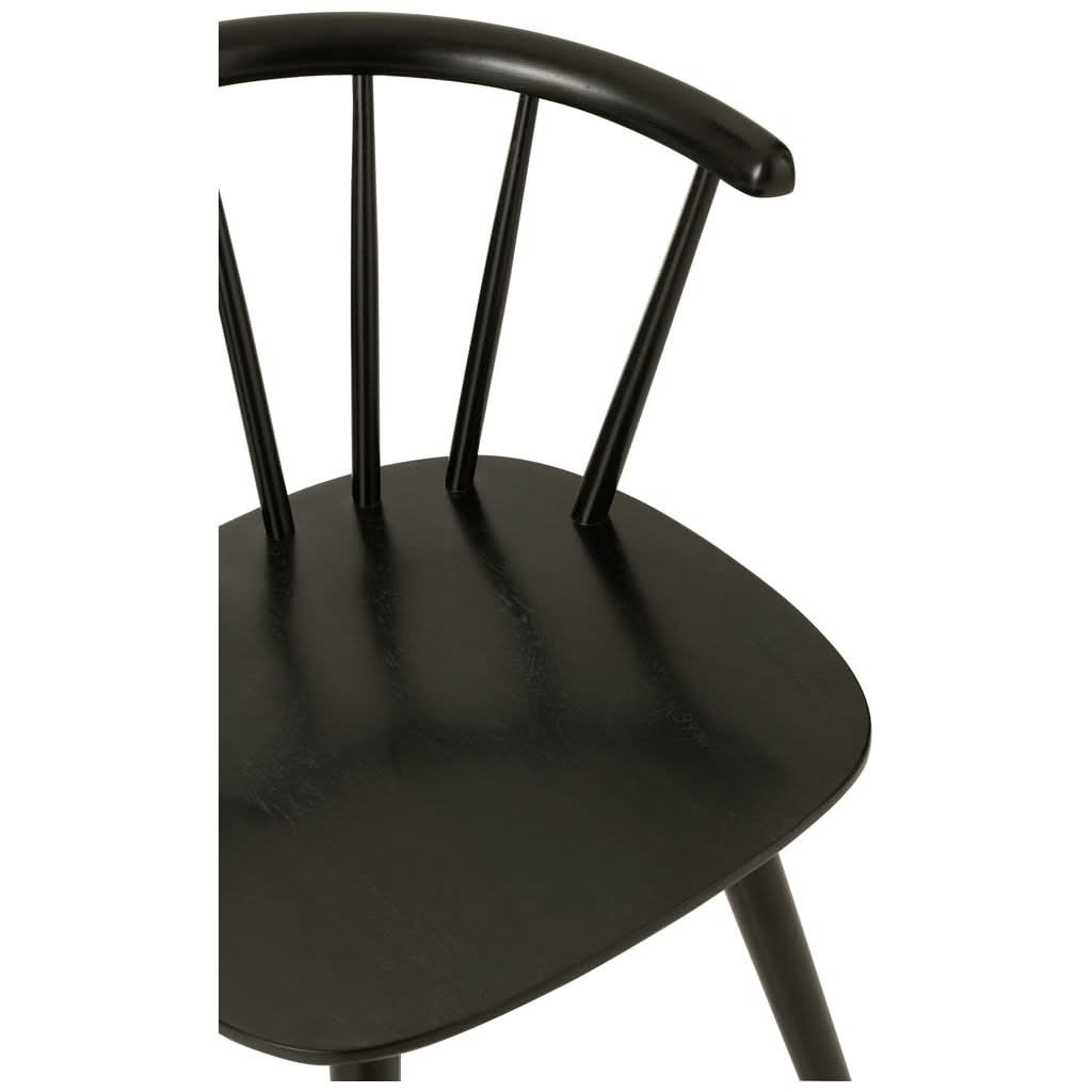 Chaise Vintage Noir en Bois | Dila - Designix Chaises