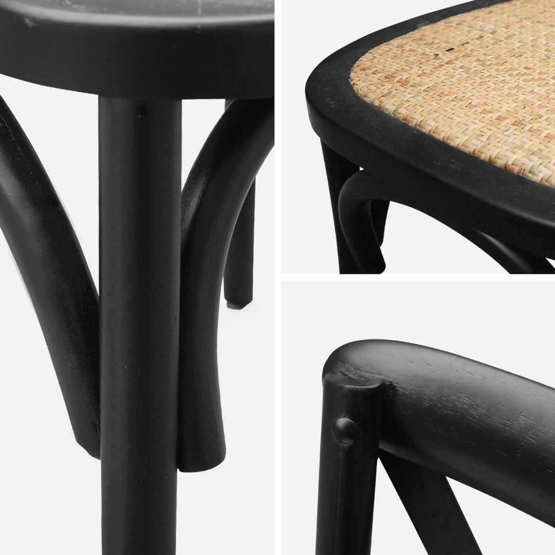 Chaises Bistrot Bois Rotin | Muse - Designix Chaises