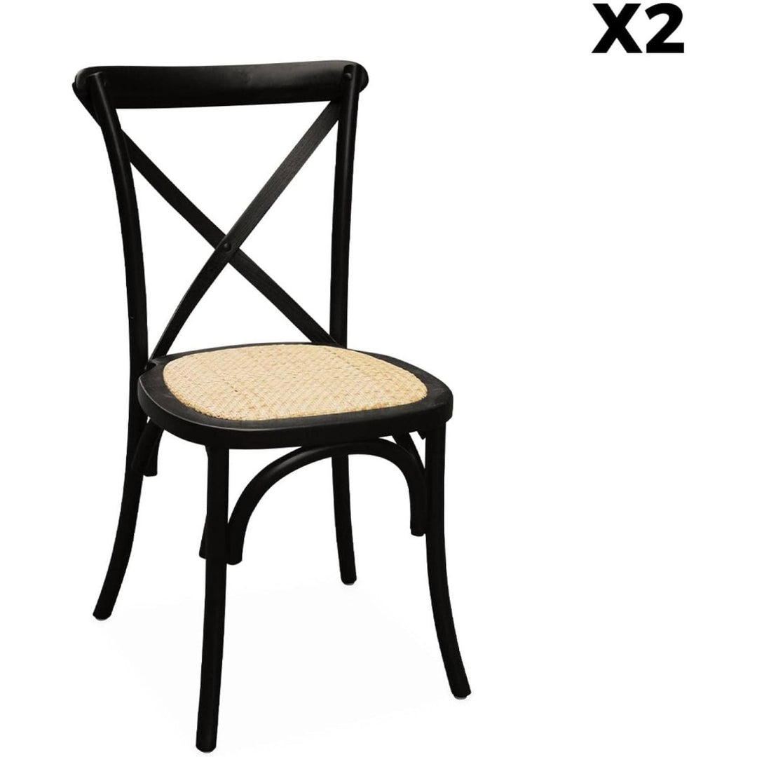Chaises Bistrot Bois Rotin | Muse - Designix Chaises
