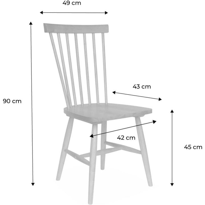 Chaises Bois Hévéa Classique | Basil - Designix Chaises