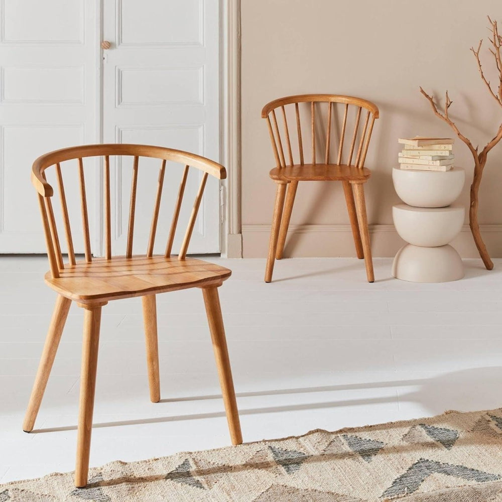 Chaises Bois Hévéa Incurvé | Prisme - Designix Chaises
