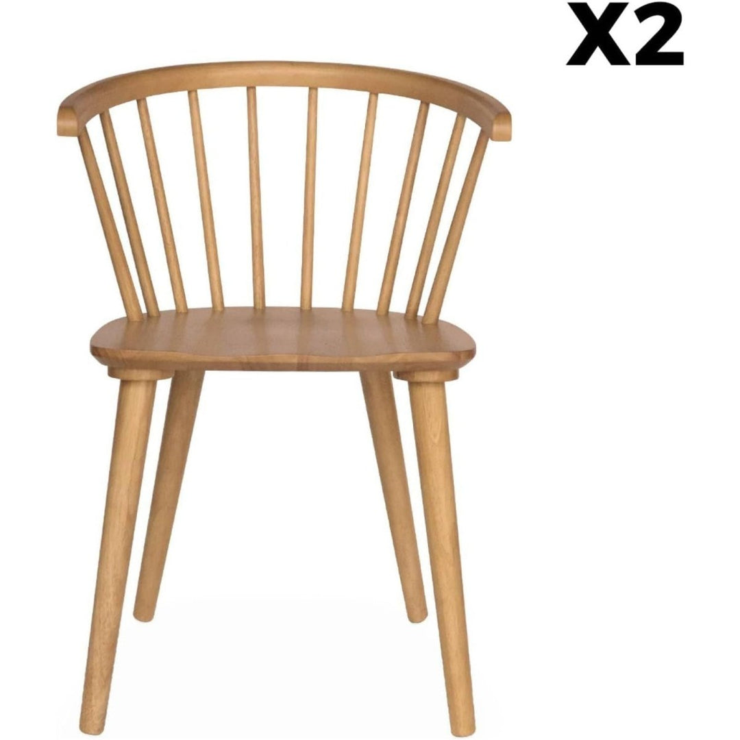 Chaises Bois Hévéa Incurvé | Prisme - Designix Chaises