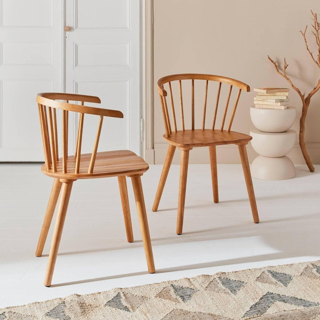 Chaises Bois Hévéa Incurvé | Prisme - Designix Chaises