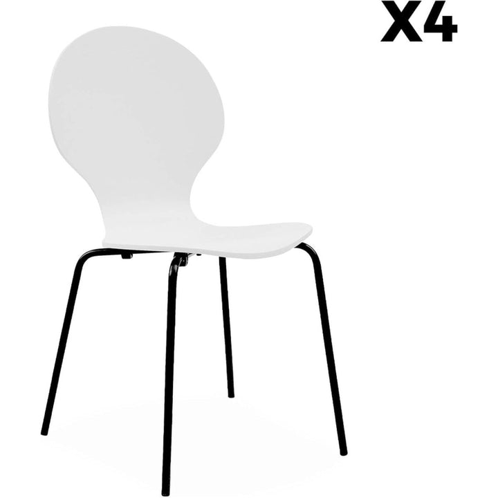 Chaises Bois Hévéa Moderne | Ocre - Designix Chaises
