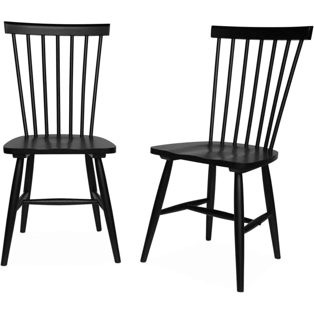 Chaises Bois Hévéa Noires | Terra