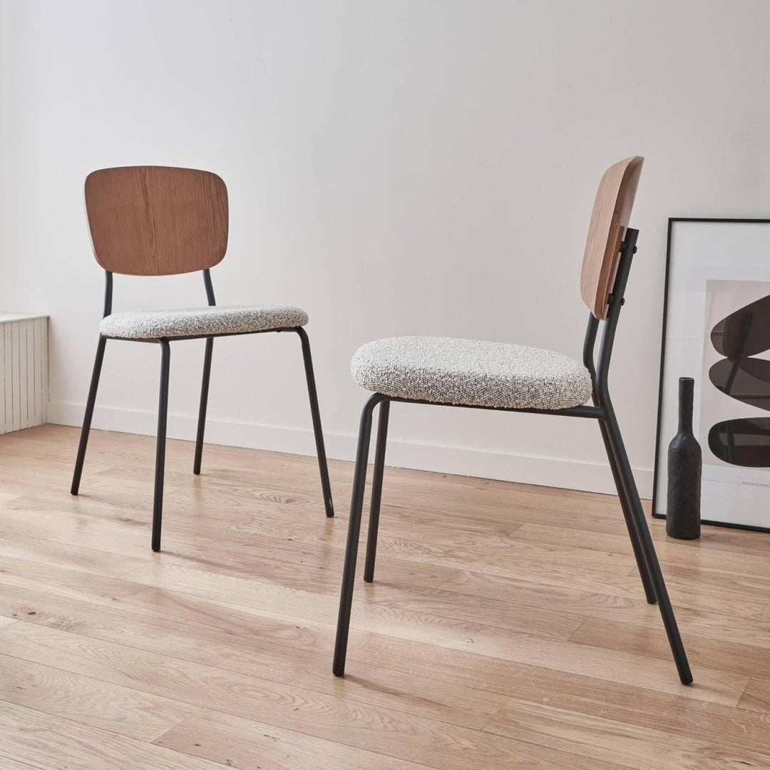 Chaises Bouclette Bois Contemporaines | Prisme - Designix Chaises