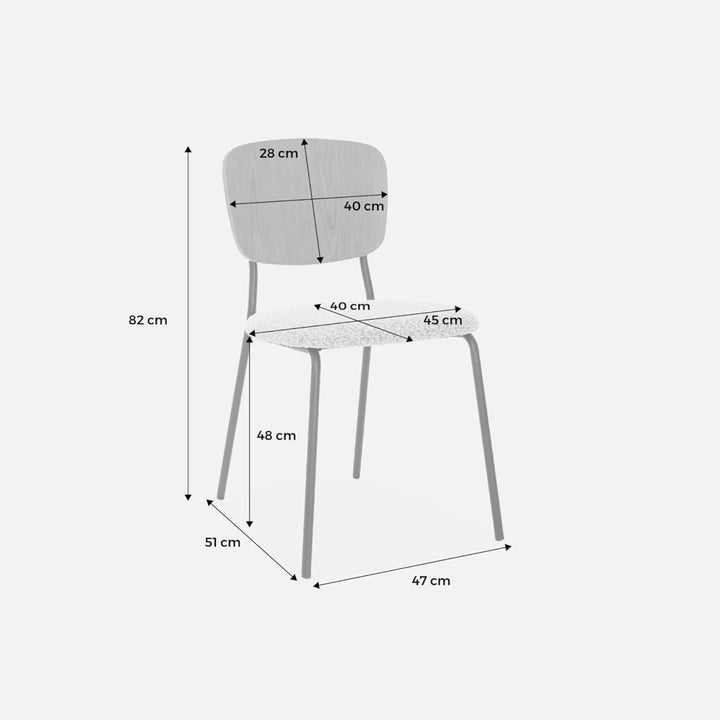 Chaises Bouclette Bois Contemporaines | Prisme - Designix Chaises