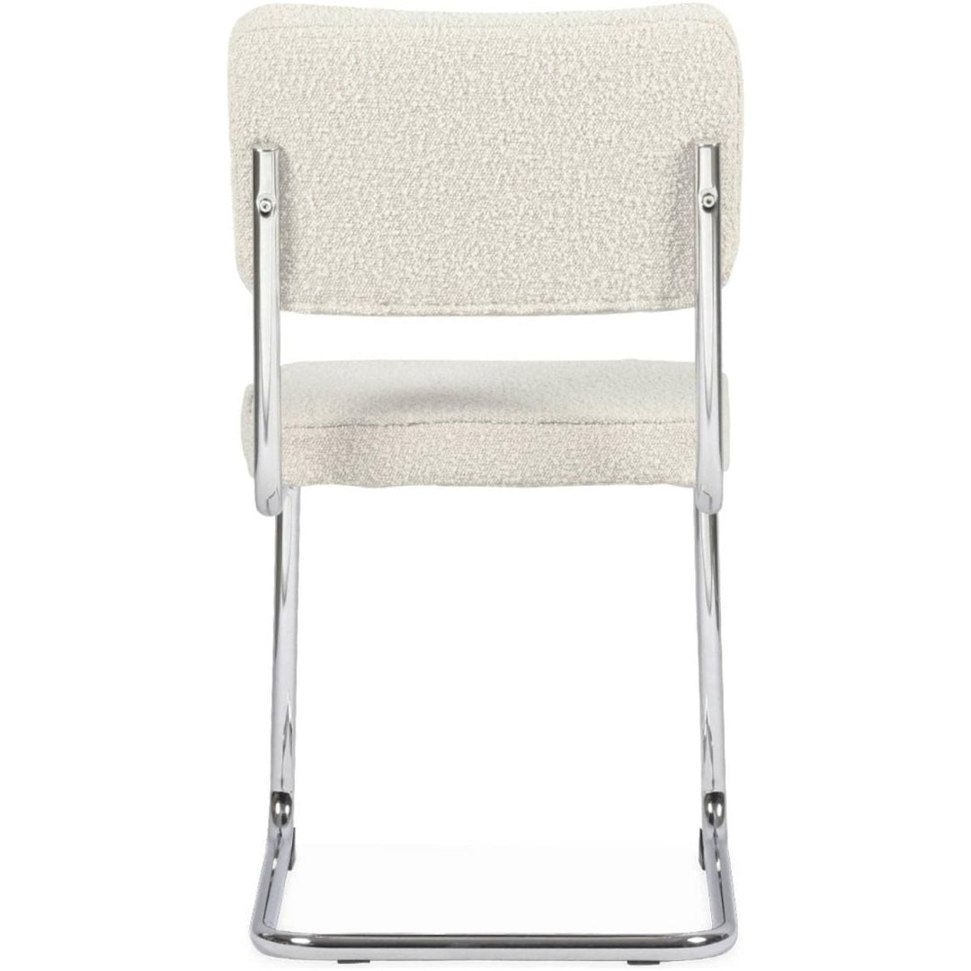 Chaises Cantilever Bouclette Blanc | Zen - Designix Chaises