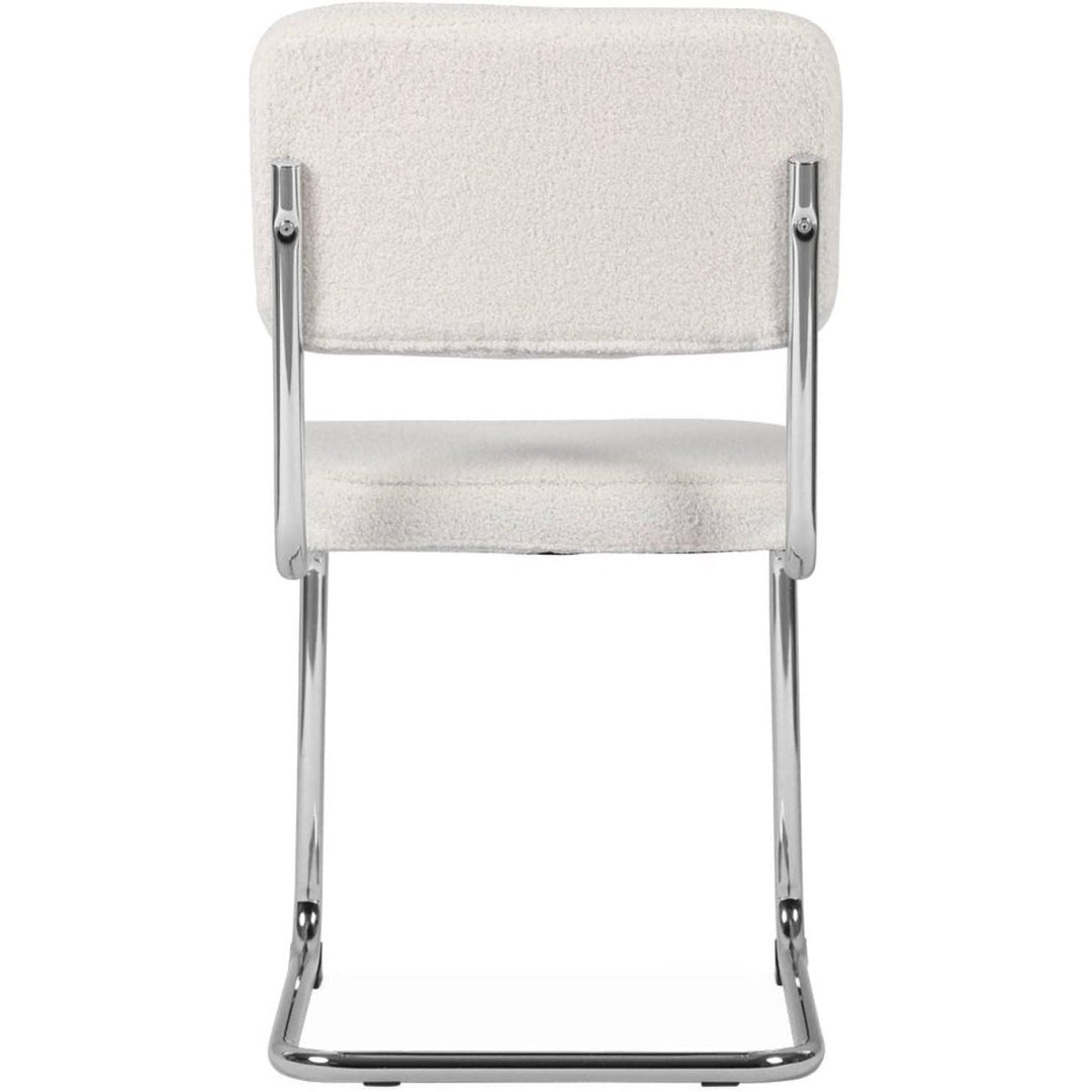 Chaises Cantilever Bouclettes Crème | Linge - Designix Chaises