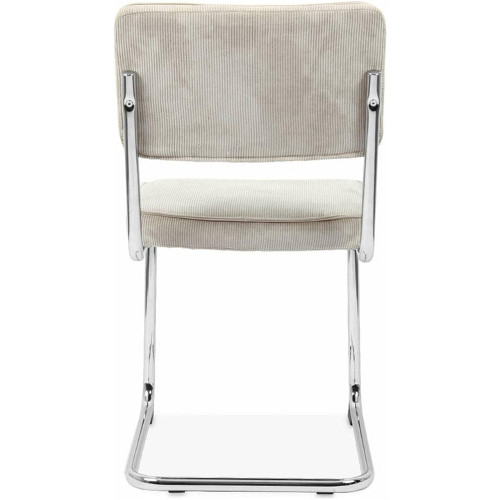 Chaises Cantilever Velours Crème | Soleil - Designix Chaises