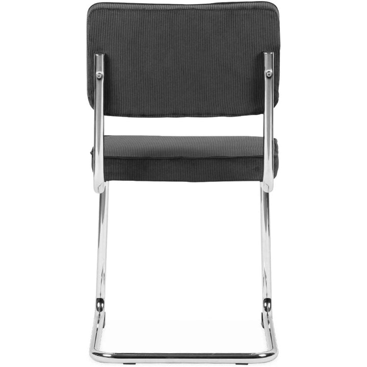 Chaises Cantilever Velours Gris | Bluff - Designix Chaises