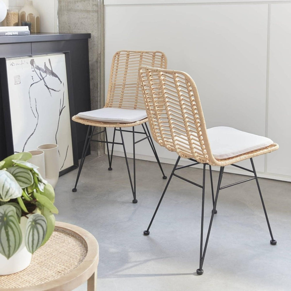 Chaises Rotin Métal Déhoussables | Fable - Designix Chaises
