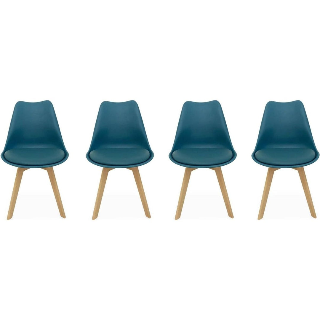 Chaises Scandinaves Bois Bleu | Indigo - Designix Chaises
