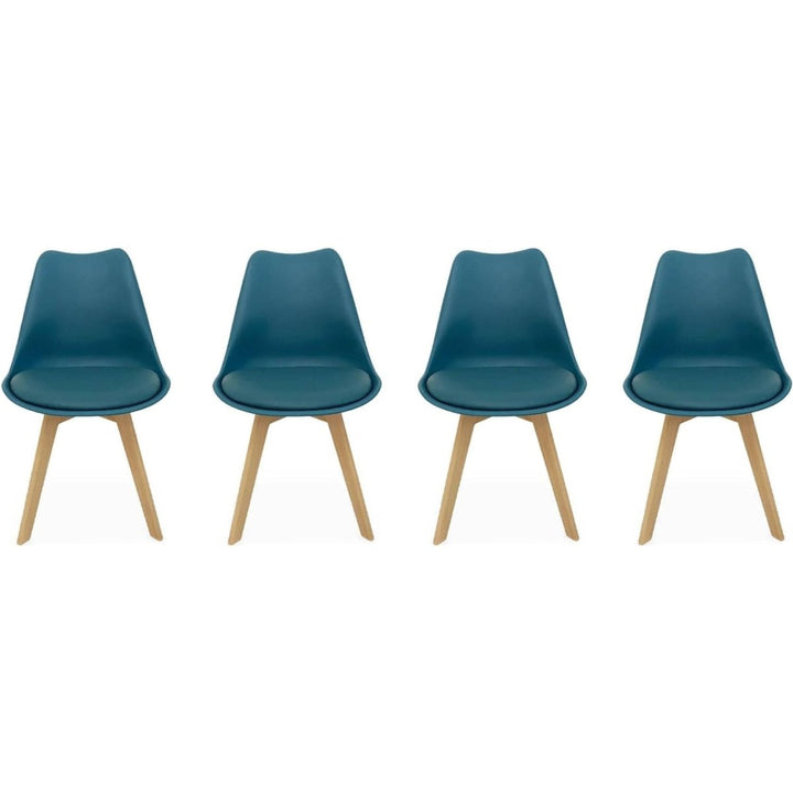 Chaises Scandinaves Bois Bleu | Indigo - Designix Chaises