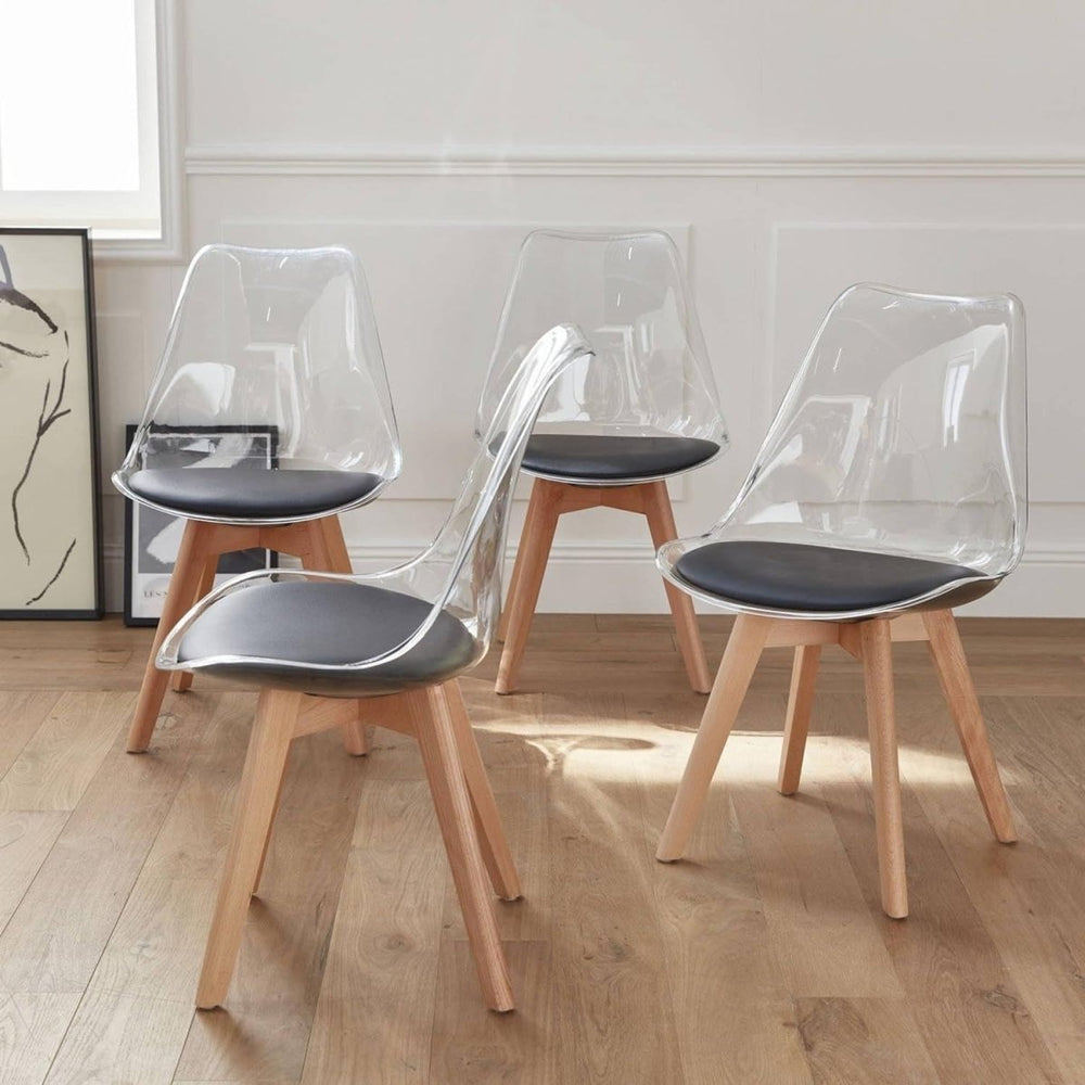 Chaises Scandinaves Coque Transparente | Joyau - Designix Chaises