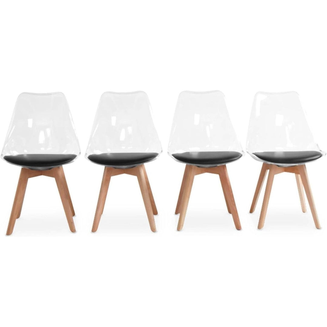 Chaises Scandinaves Coque Transparente | Joyau - Designix Chaises