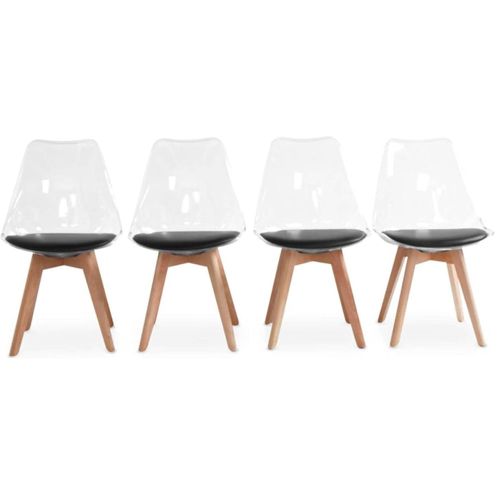 Chaises Scandinaves Coque Transparente | Joyau - Designix Chaises