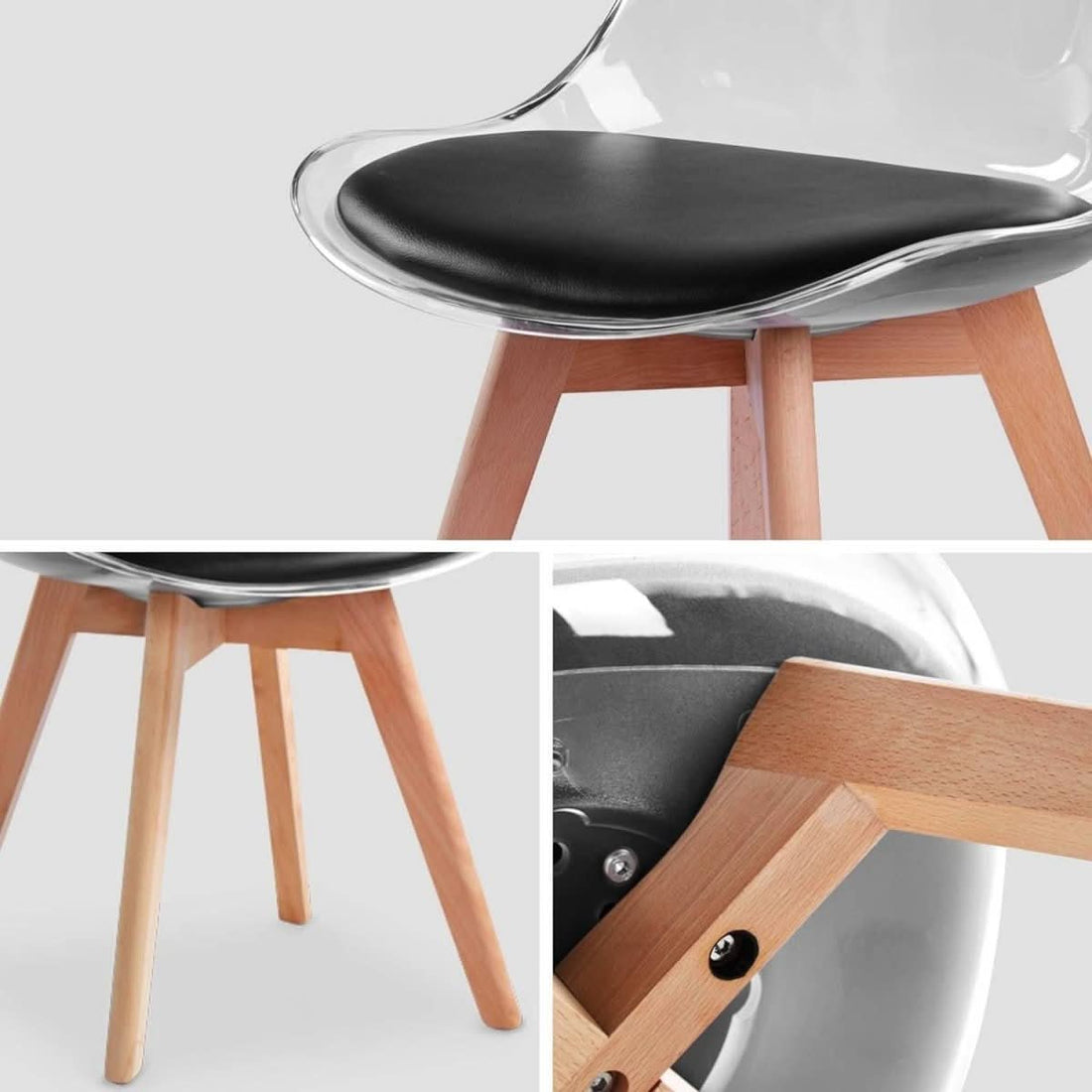 Chaises Scandinaves Coque Transparente | Joyau