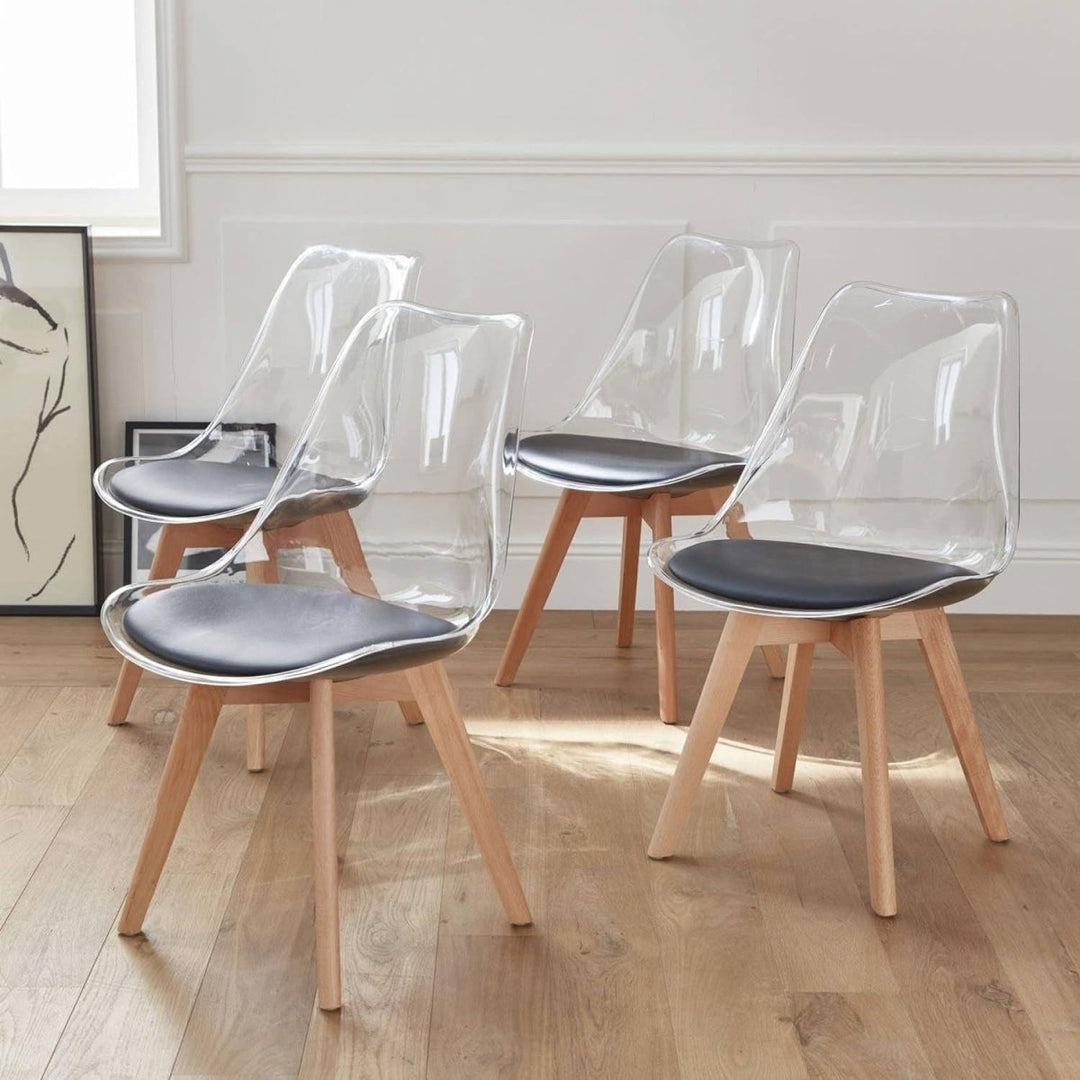 Chaises Scandinaves Coque Transparente | Joyau - Designix Chaises