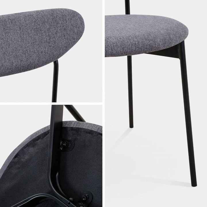 Chaises Scandinaves Vintage Grises | Lys - Designix Chaises