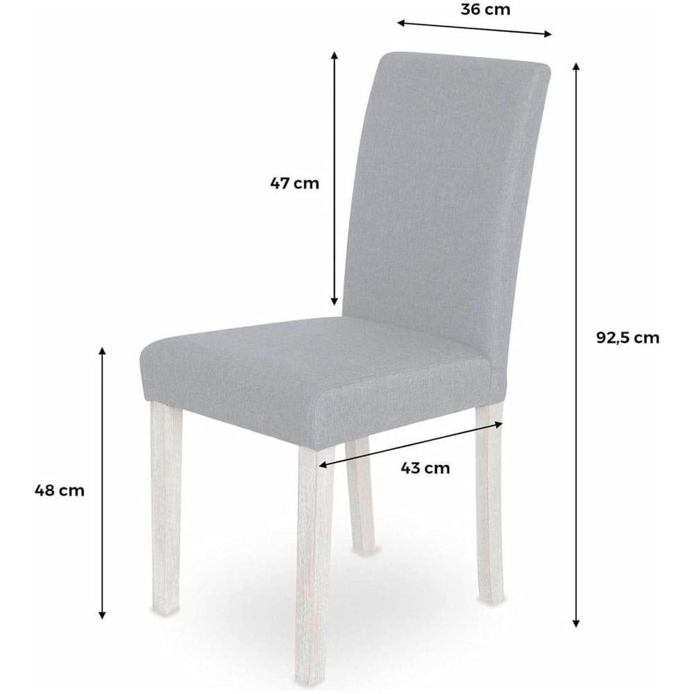 Chaises Tissu Bois Gris | Perle - Designix Chaises