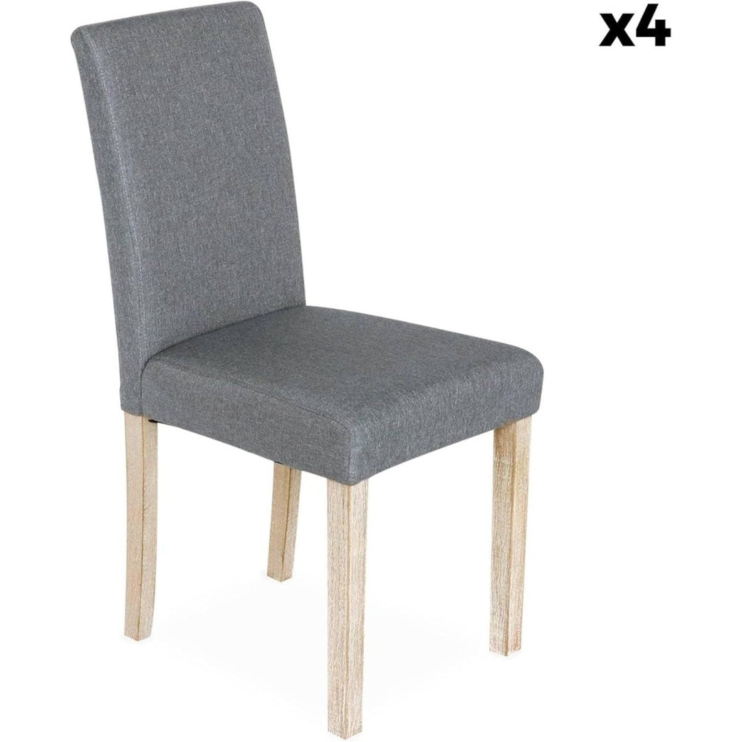 Chaises Tissu Bois Gris | Perle - Designix Chaises