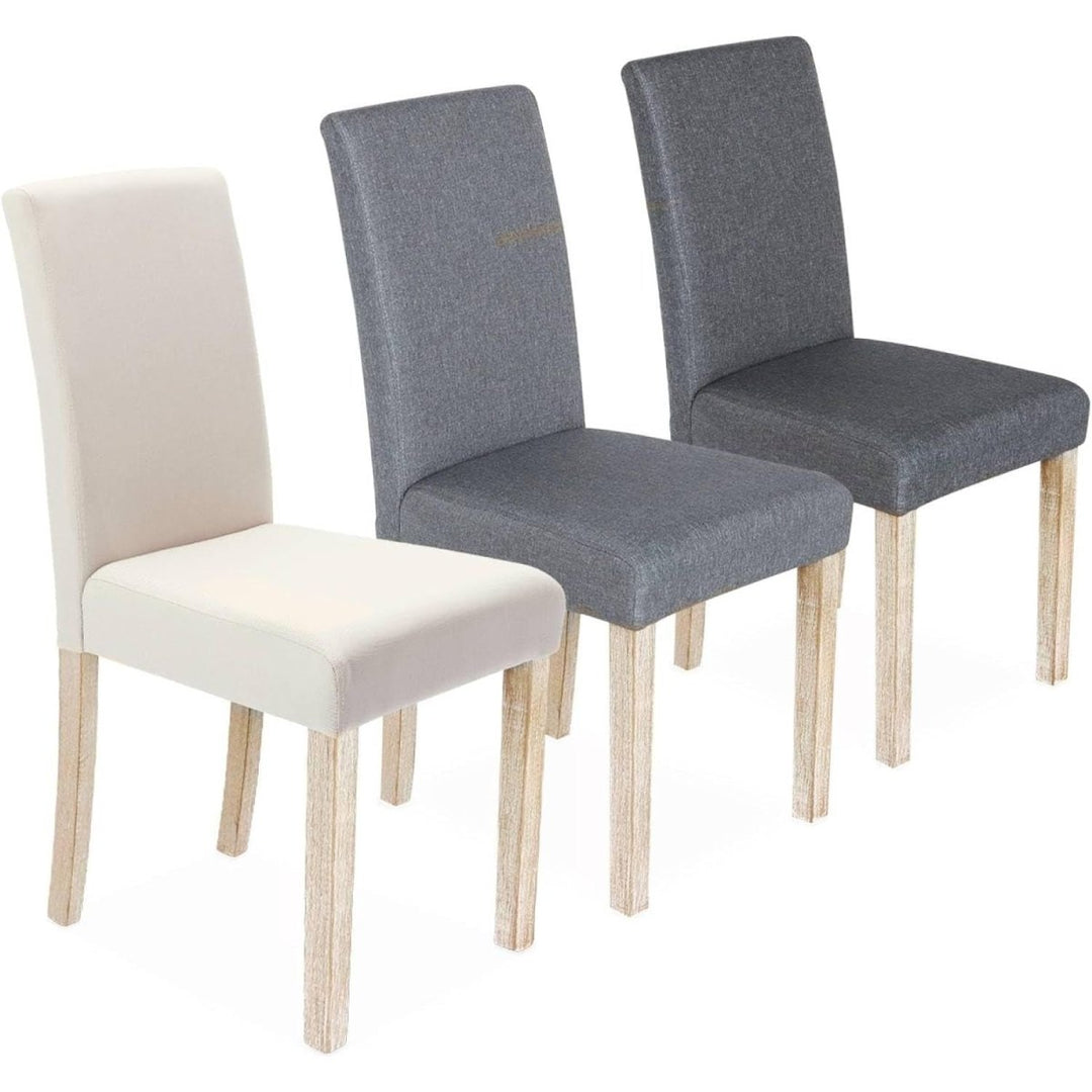 Chaises Tissu Bois Gris | Perle - Designix Chaises