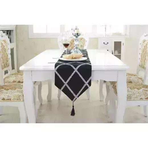 Chemins Table Mariage Imprimés | Baco - Designix Chemin de table Noir 28x180cm