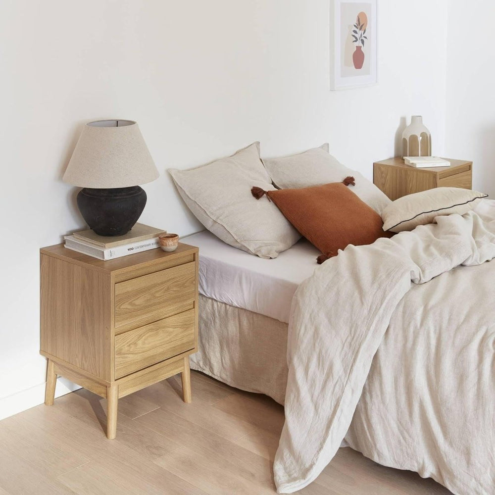 Chevet Scandinave Bois Tiroirs | Galaxie - Designix Table de Nuit