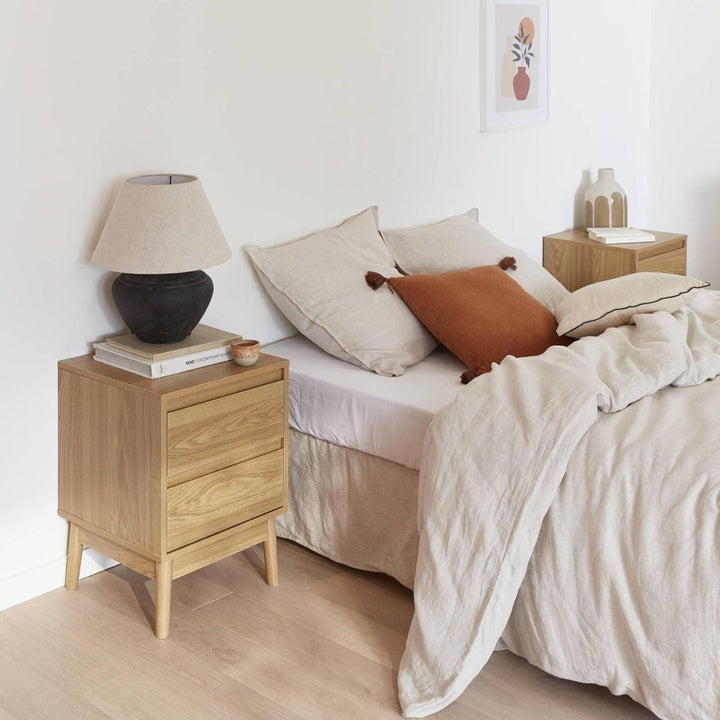 Chevet Scandinave Bois Tiroirs | Galaxie - Designix Table de Nuit