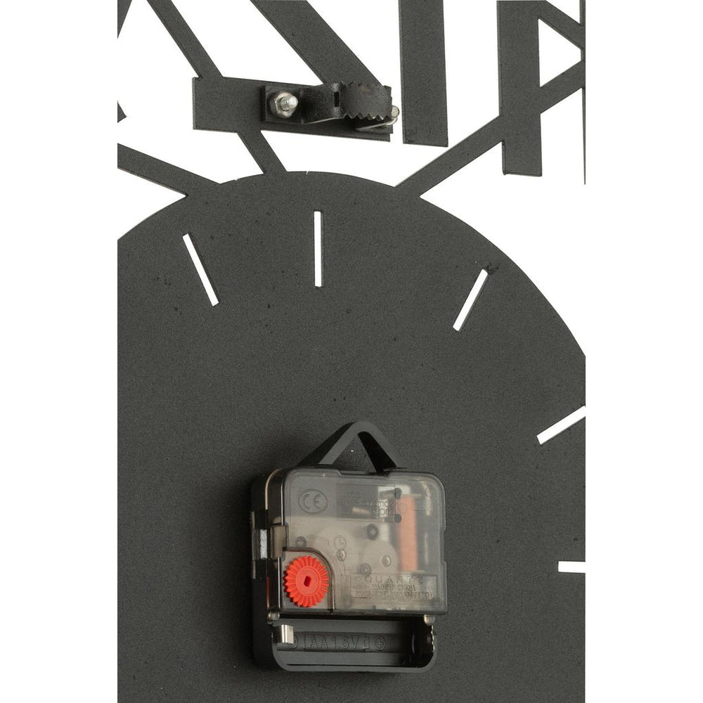 Chiffres Horloge Métal Noir - Designix