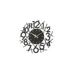Chiffres Horloge Métal Noir