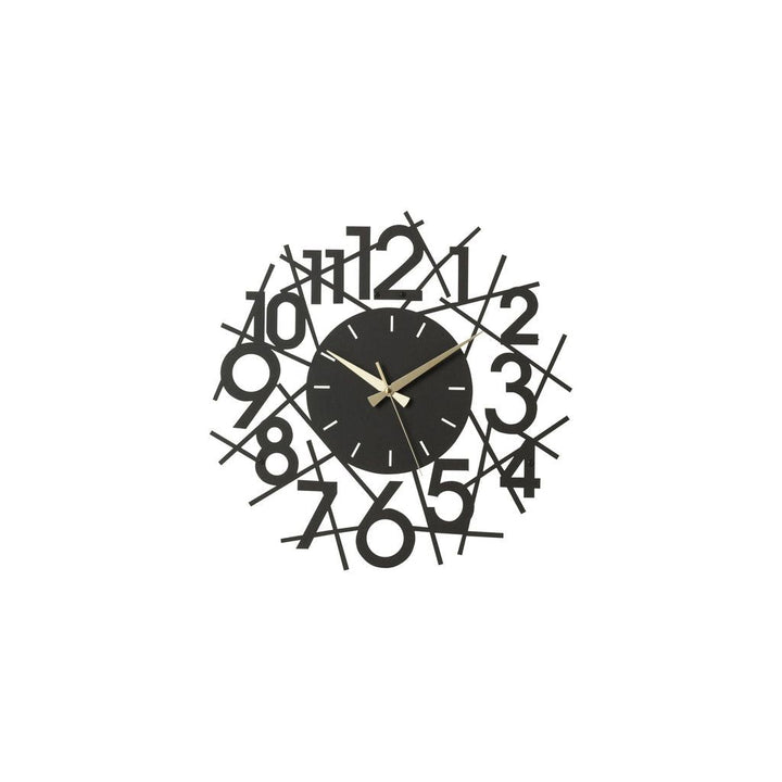 Chiffres Horloge Métal Noir - Designix