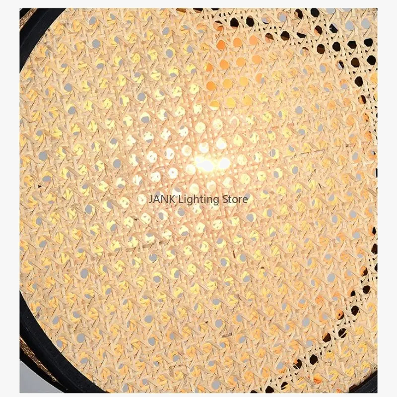 Lustre d'art Rural chinois noyau de bambou rotin LED chambre Restaurant étude lampe à Suspension luminaires décoratifs d'intérieur | Designix - Luminaire - https://designix.fr