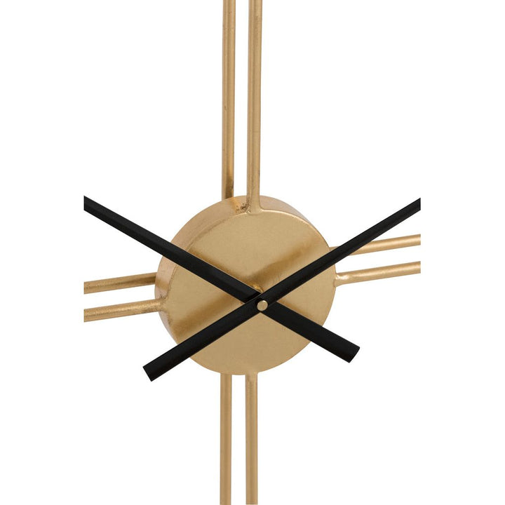 Horloge ovale en métal doré de grande taille | Designix -     - https://designix.fr